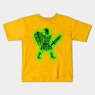 ARMOR OF GOD GREEN Kids T-Shirt